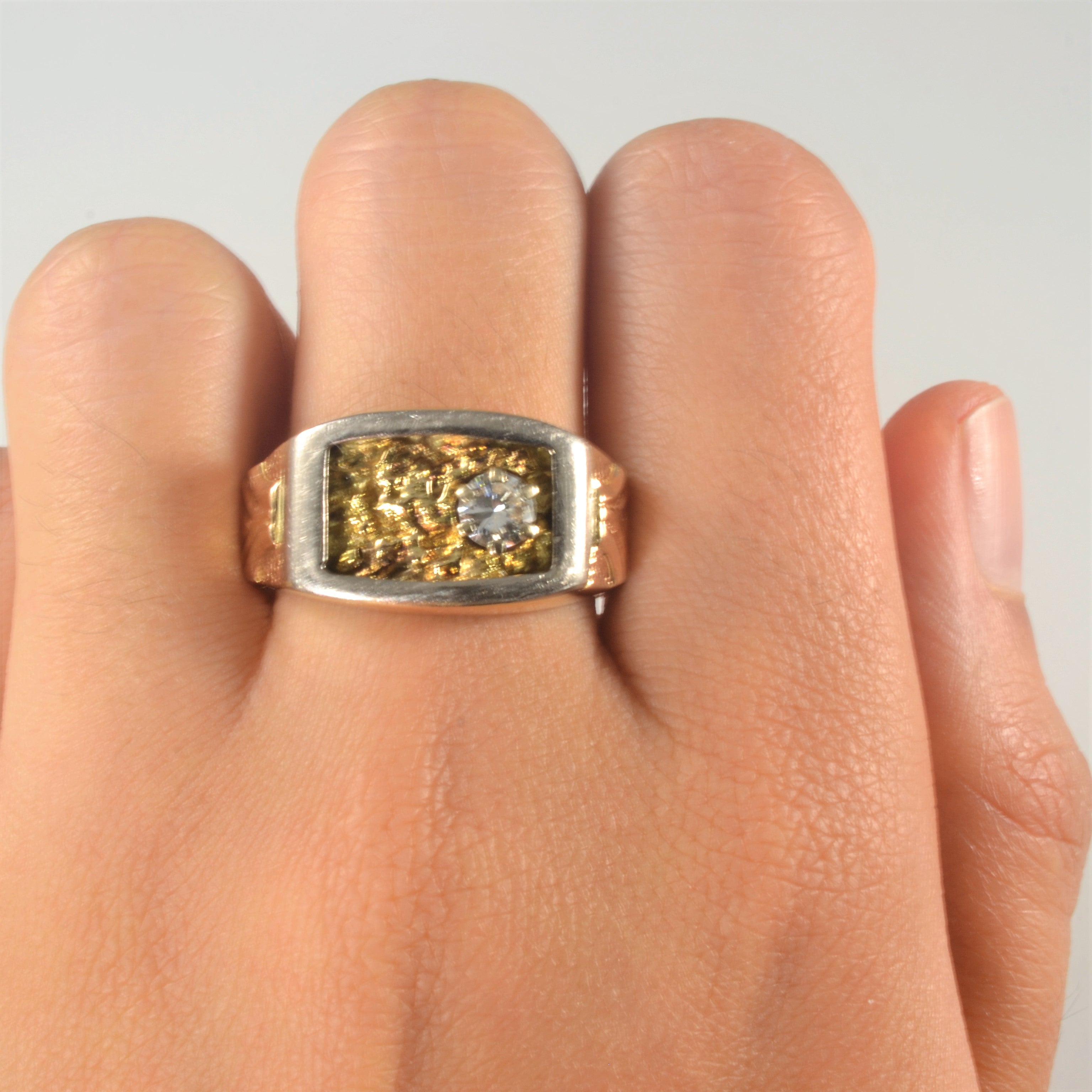 Framed Nugget Diamond Ring | 0.35ct | SZ 12 |