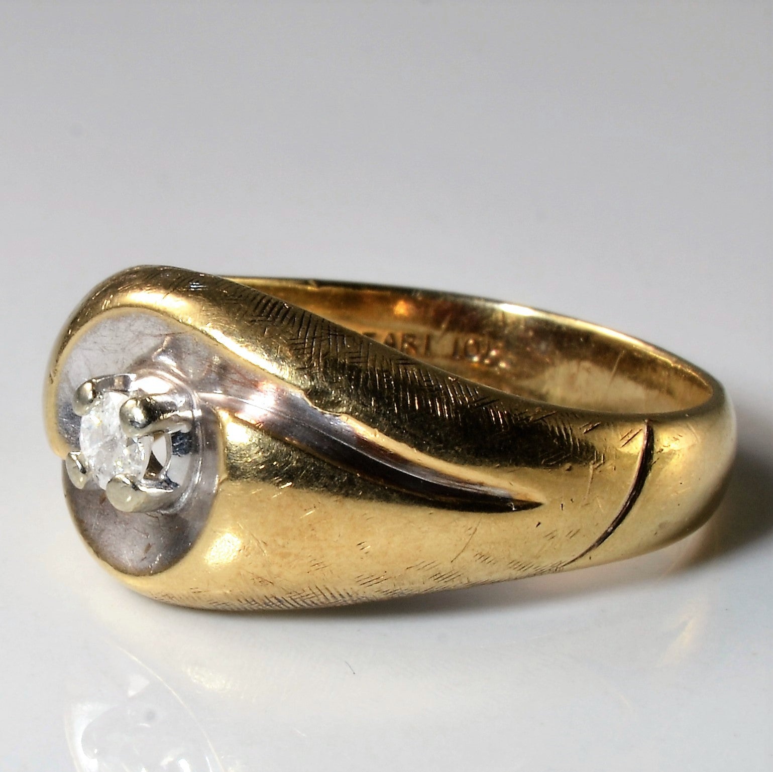 Solitaire Diamond Twist Ring | 0.12ct | SZ 9.25 |