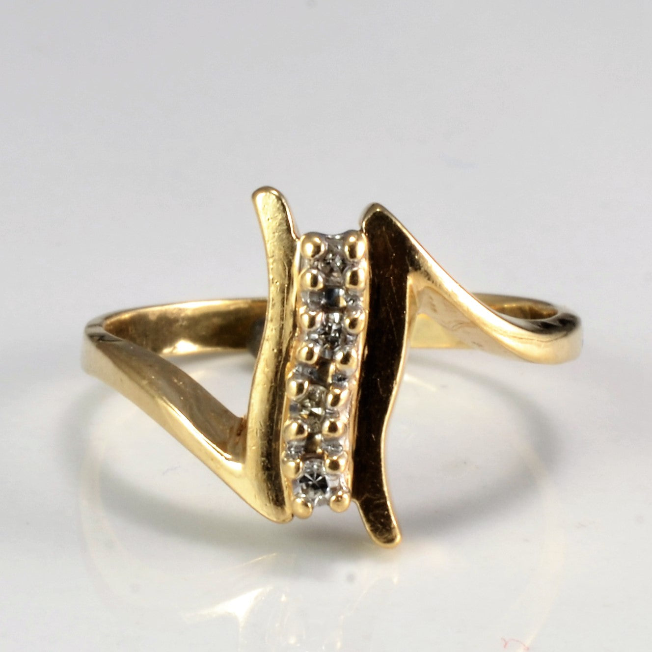 Bypass Diamond Petite Ring | 0.04 ctw, SZ 3.5 |