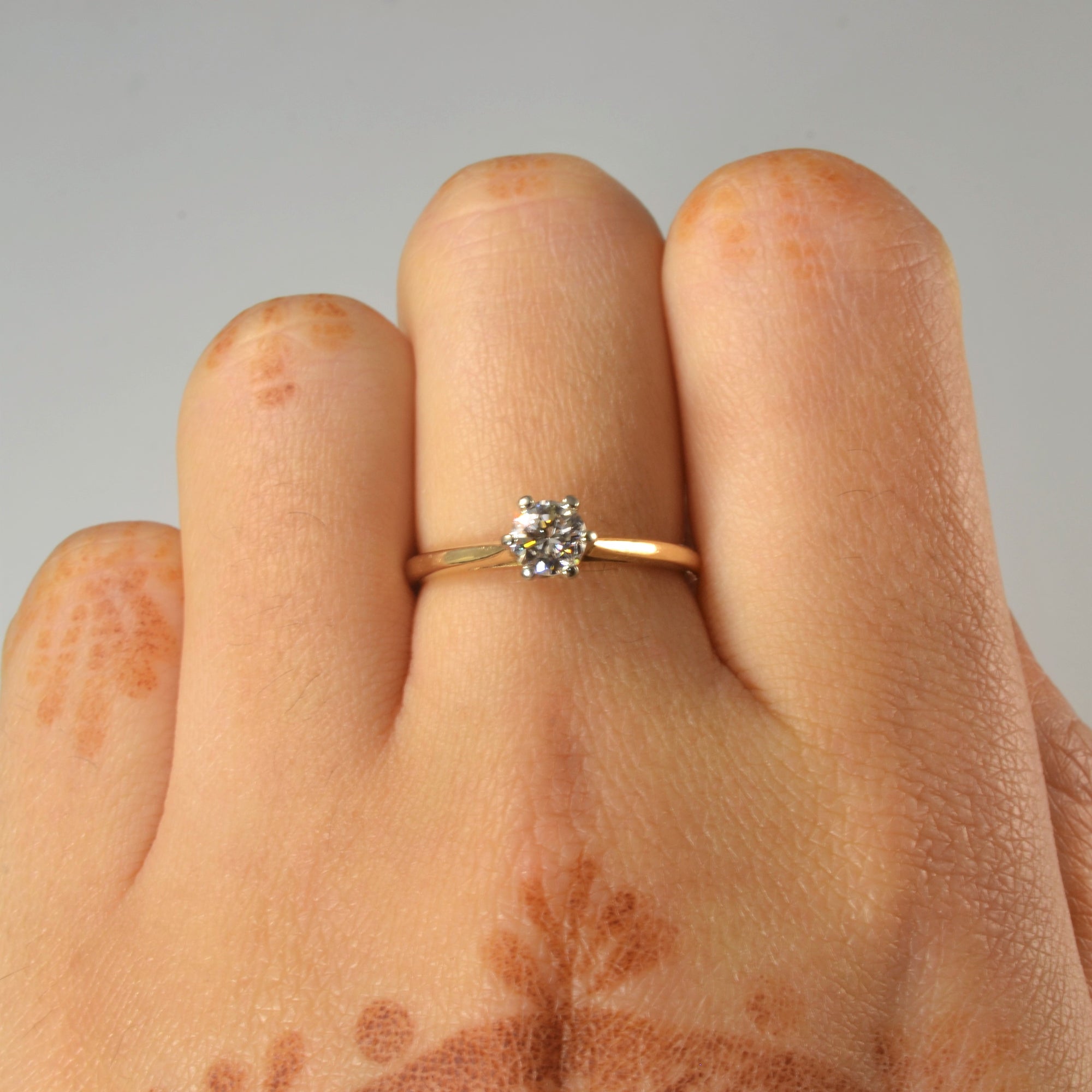 Birks' Six Prong Solitaire Diamond Ring | 0.33ct | SZ 6 |