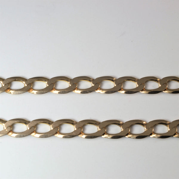 10k Yellow Gold Flat Curb Chain | 24