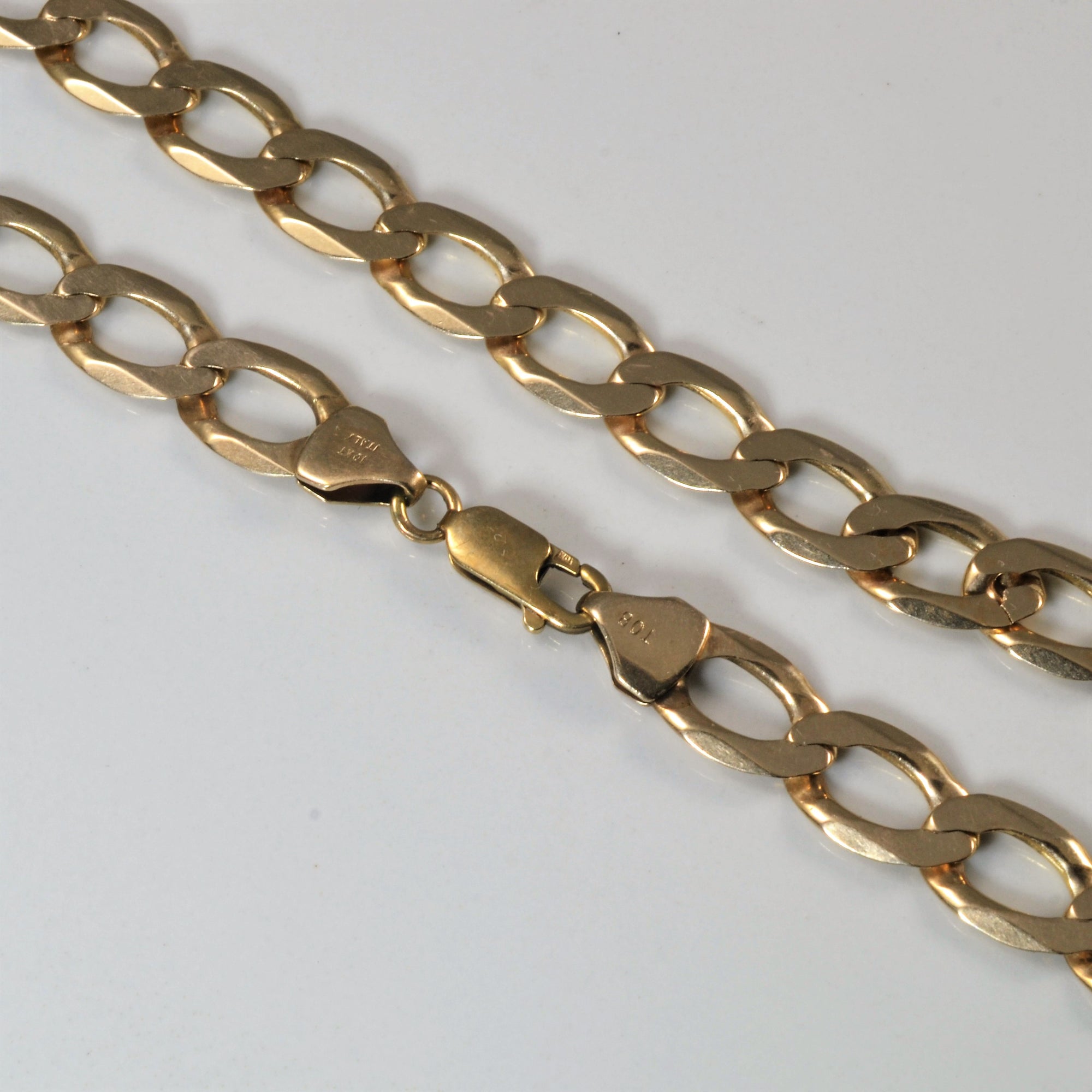 10k Yellow Gold Flat Curb Chain | 24