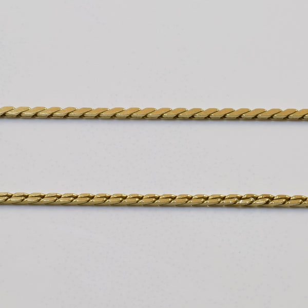 10k Yellow Gold Serpentine Chain | 18