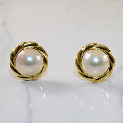 Mabe Pearl Earrings | 36.00ctw |