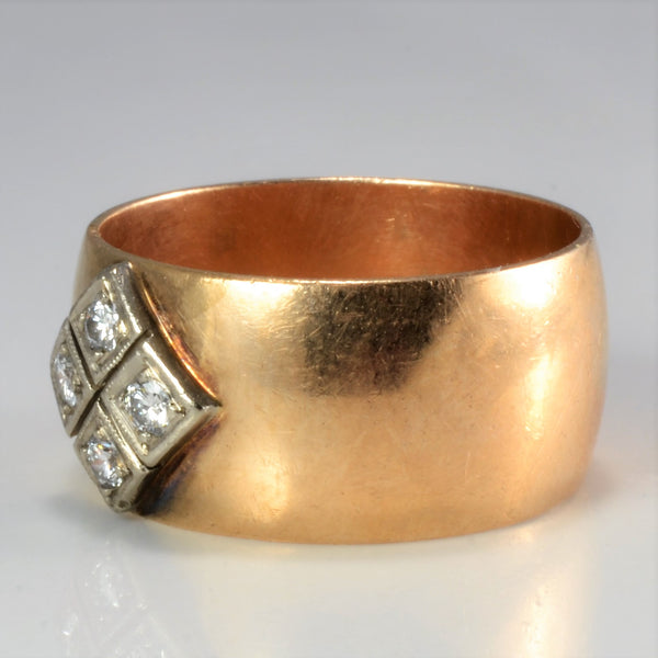 Vintage Diamond Wide Band | 0.16 ctw, SZ 7.25 |