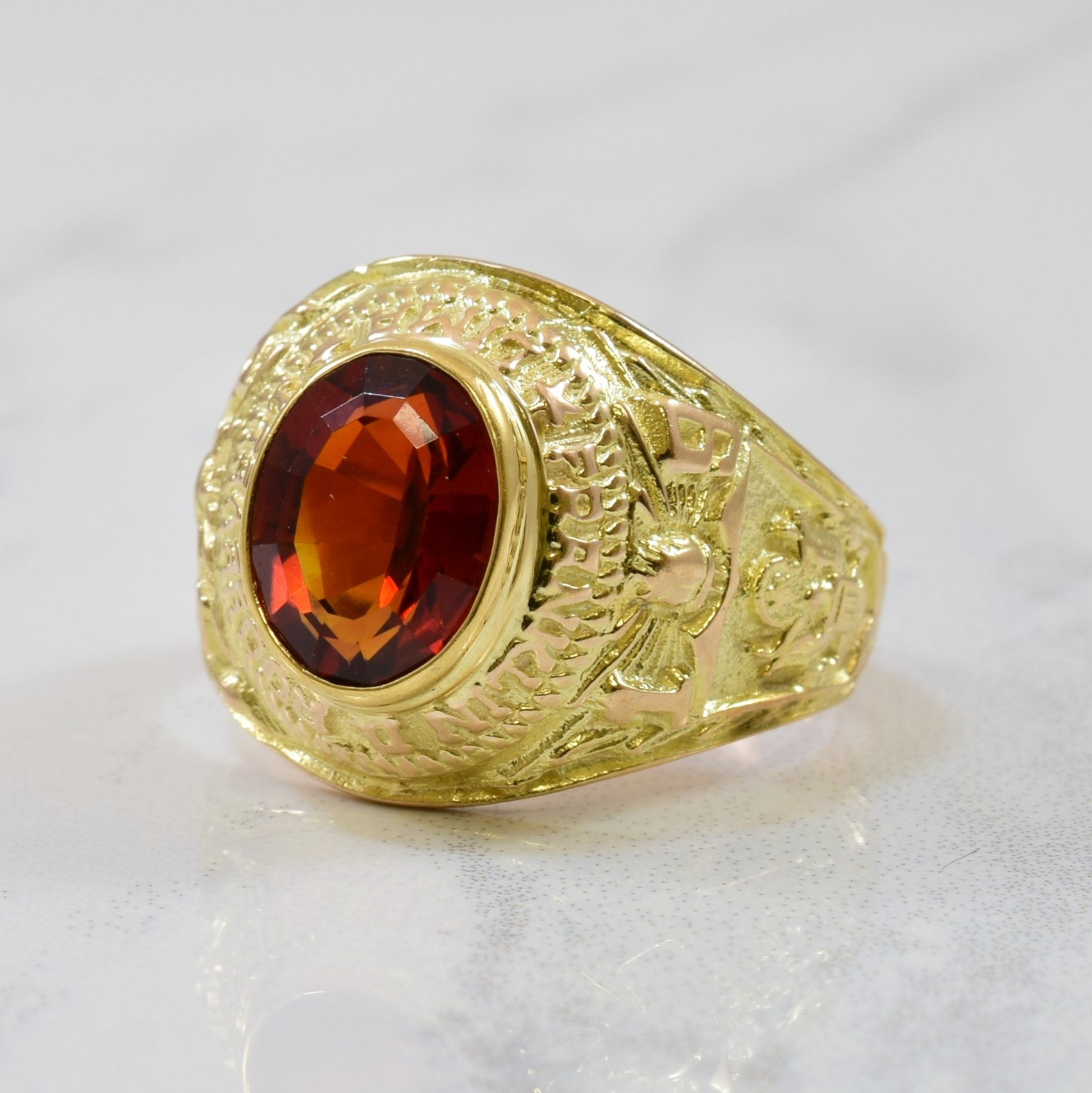 Bezel Set Mandarin Citrine Ring | 1.70ct | SZ 6 |