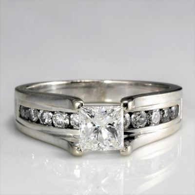 Semi Eternity Band Engagement Ring | 0.97 ctw | I1, F | SZ 6.5 |