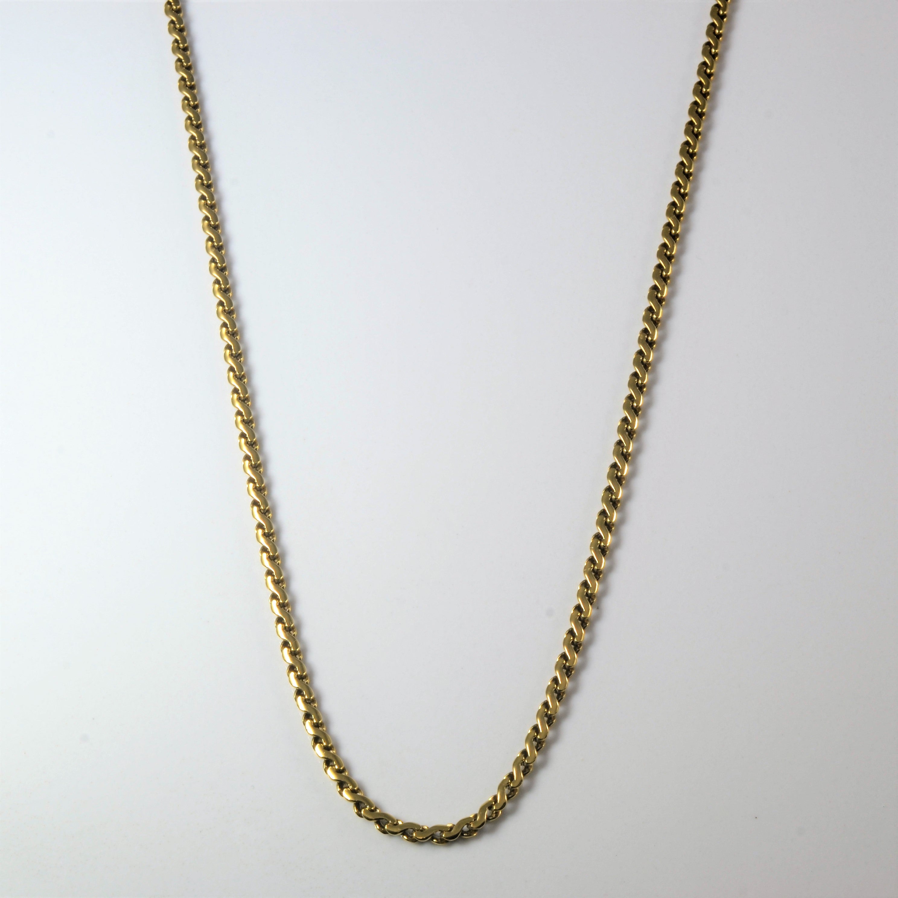 18k Yellow Gold Modified Serpentine Chain | 24" |