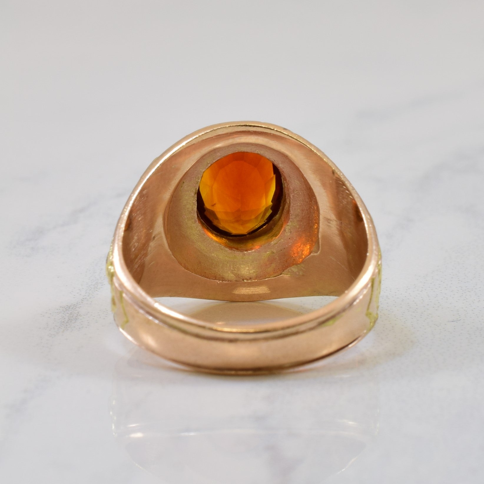 Bezel Set Mandarin Citrine Ring | 1.70ct | SZ 6 |