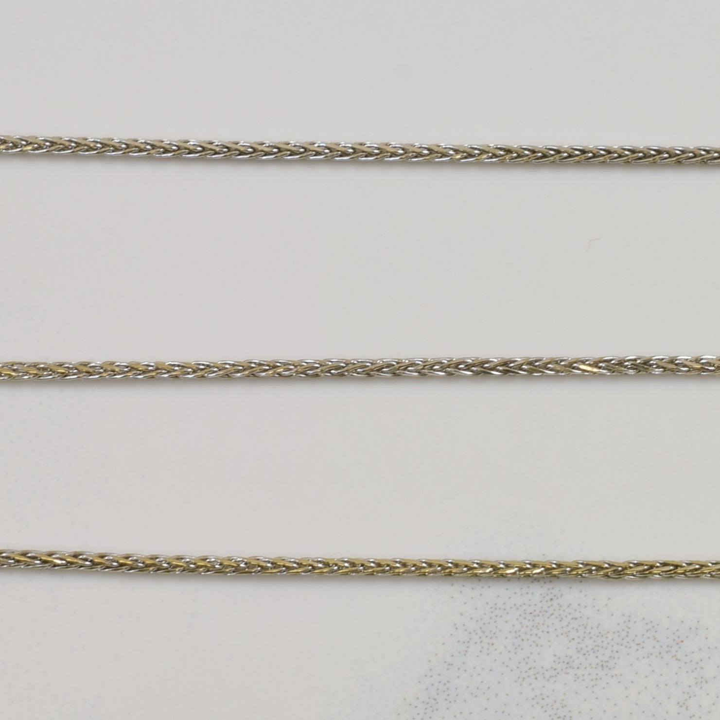 14k White Gold Wheat Chain | 19