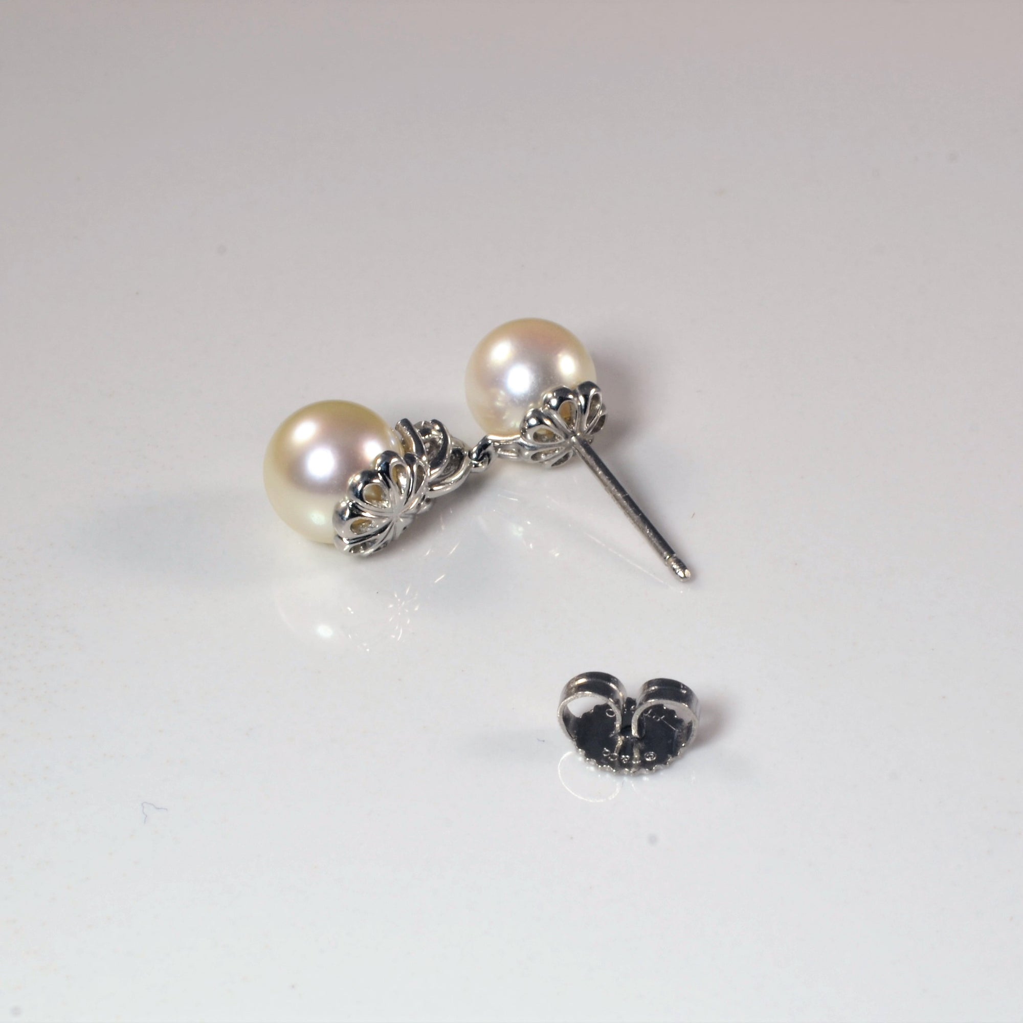 Tiffany & Co.' Aria Pearl & Diamond Drop Earrings