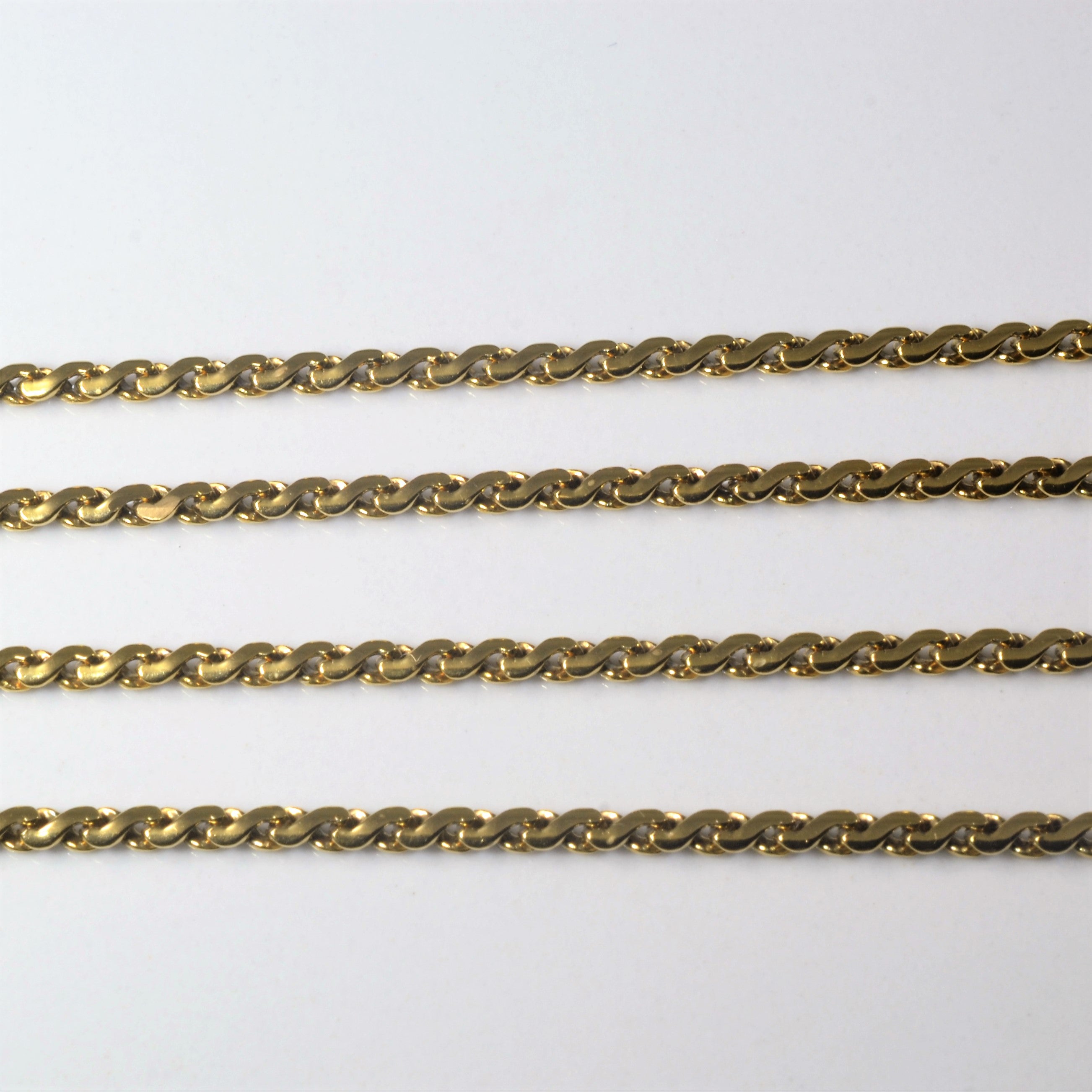 18k Yellow Gold Modified Serpentine Chain | 24" |