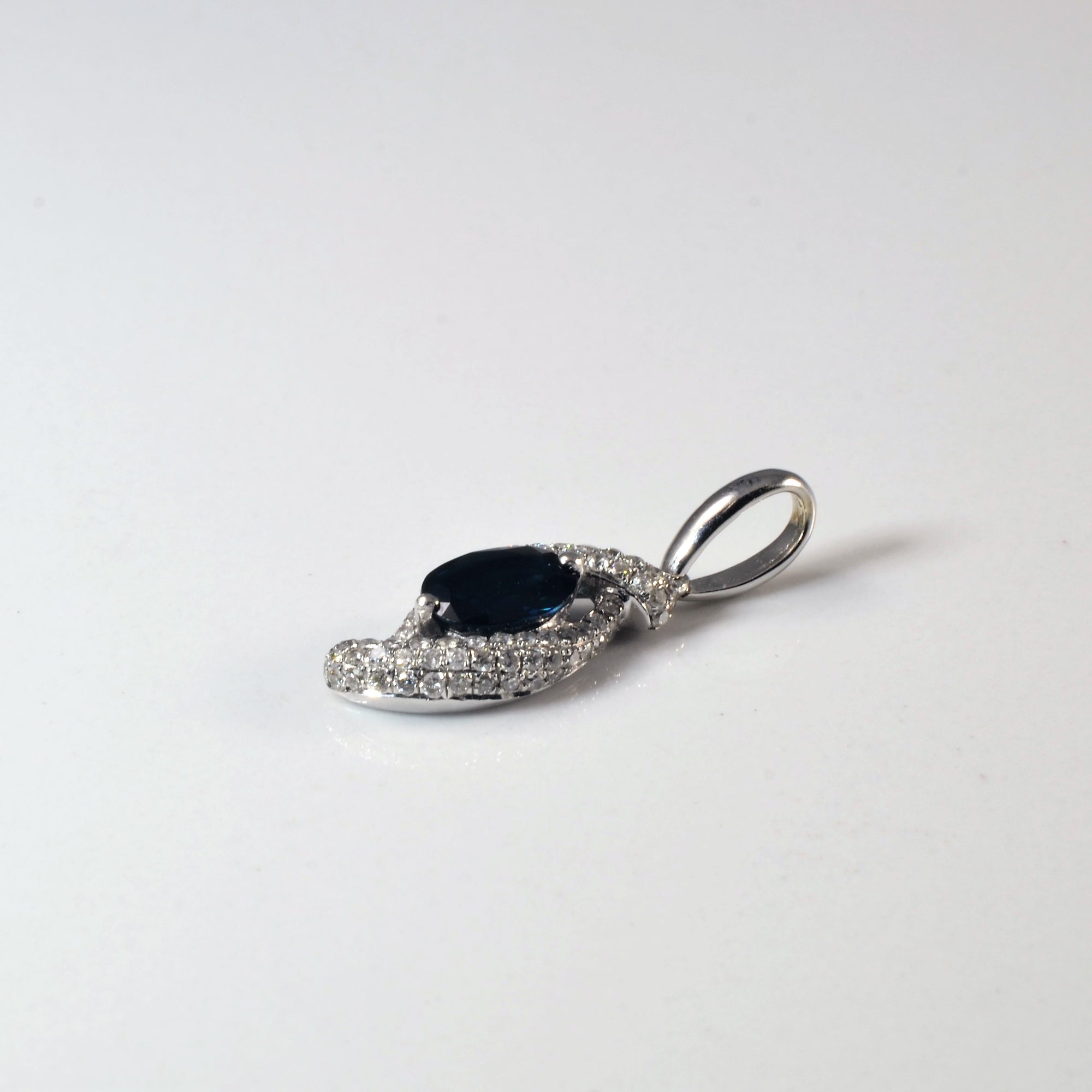 Sapphire & Diamond Twist Pendant | 0.60ct, 0.40ctw|