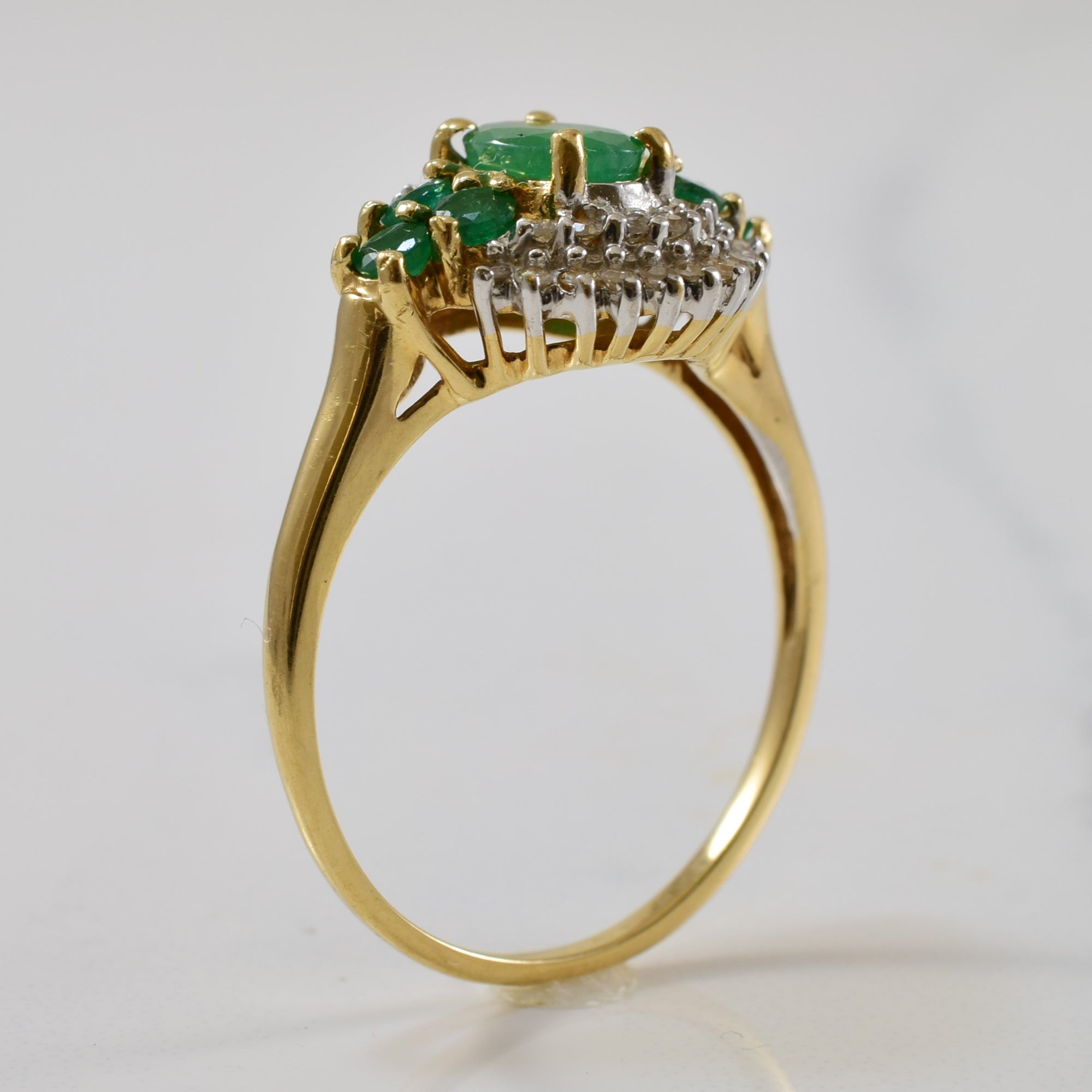 Emerald & Diamond Ring | 0.94ctw, 0.16ctw | SZ 10.25 |