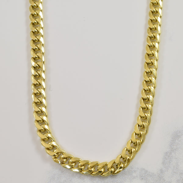 10k Yellow Gold Curb Chain | 26