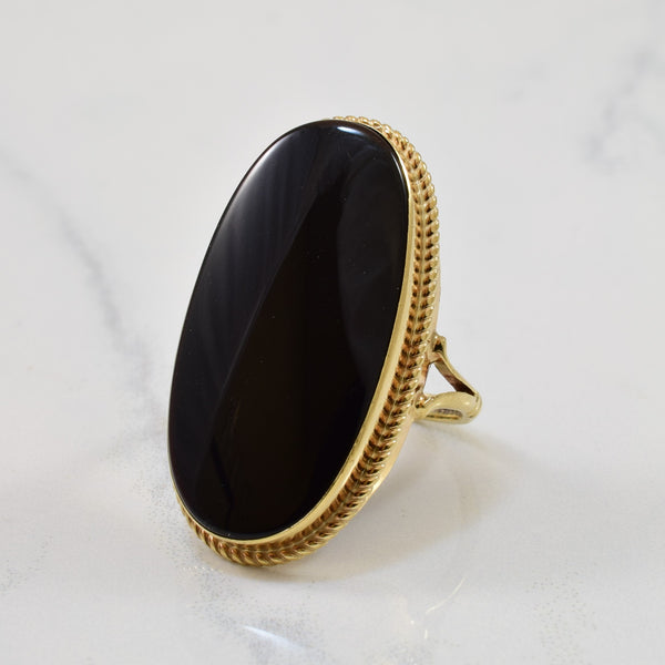 Solitaire Onyx Cocktail Ring | 15.00ct | SZ 7.5 |