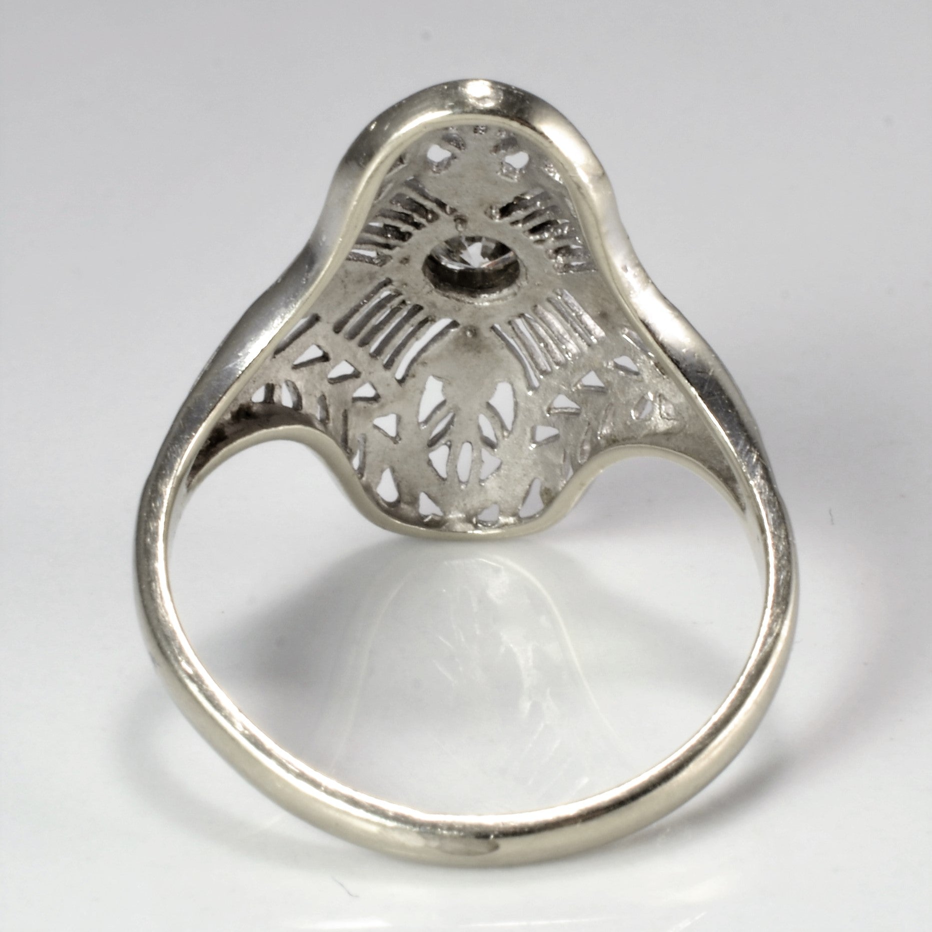 Filigree Solitaire Diamond Ladies Ring | 0.24 ct, SZ 5.75 |