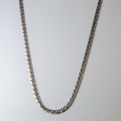 18k White Gold Anchor Chain | 18