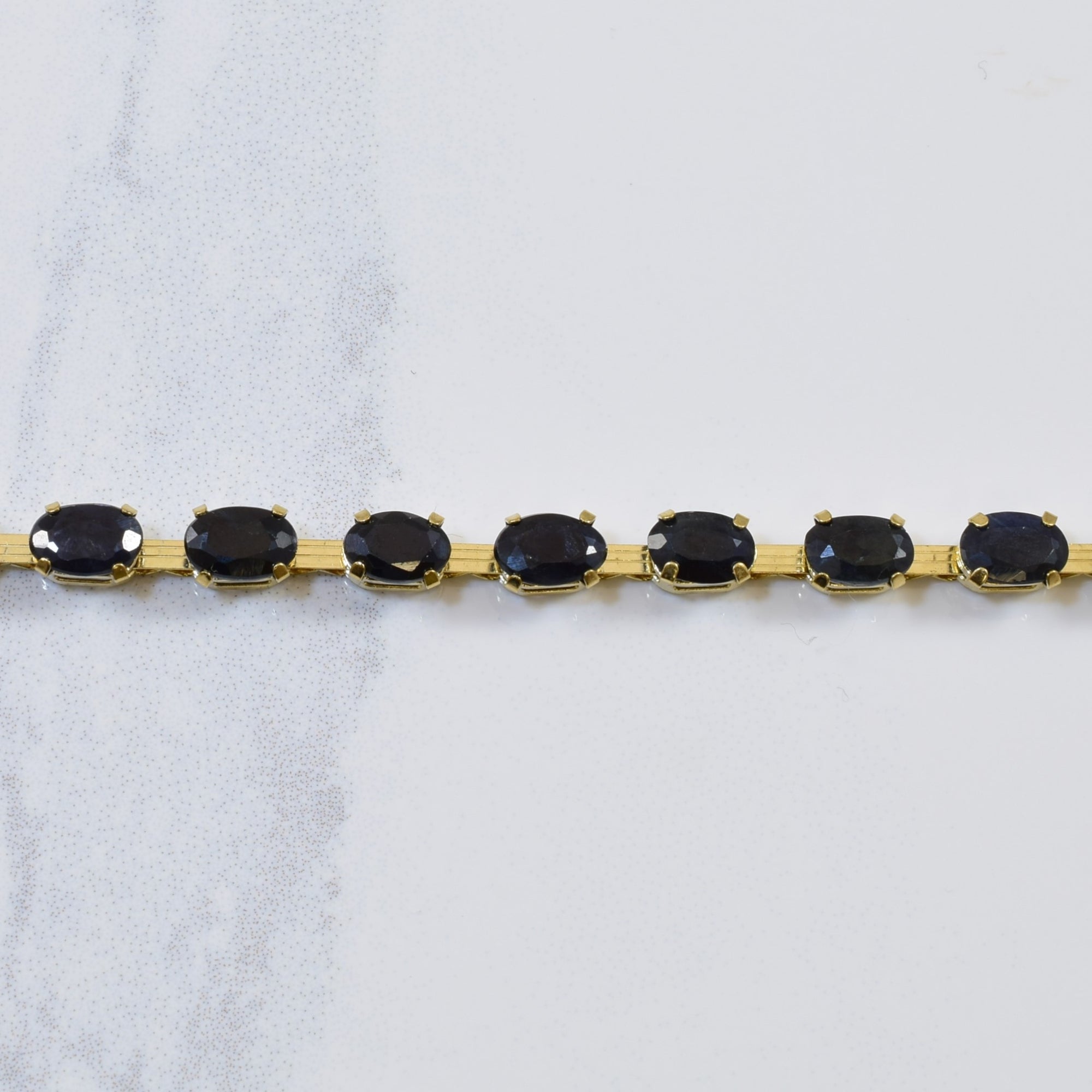 Oval Cut Sapphire Tennis Bracelet | 12.00ctw | 7.5