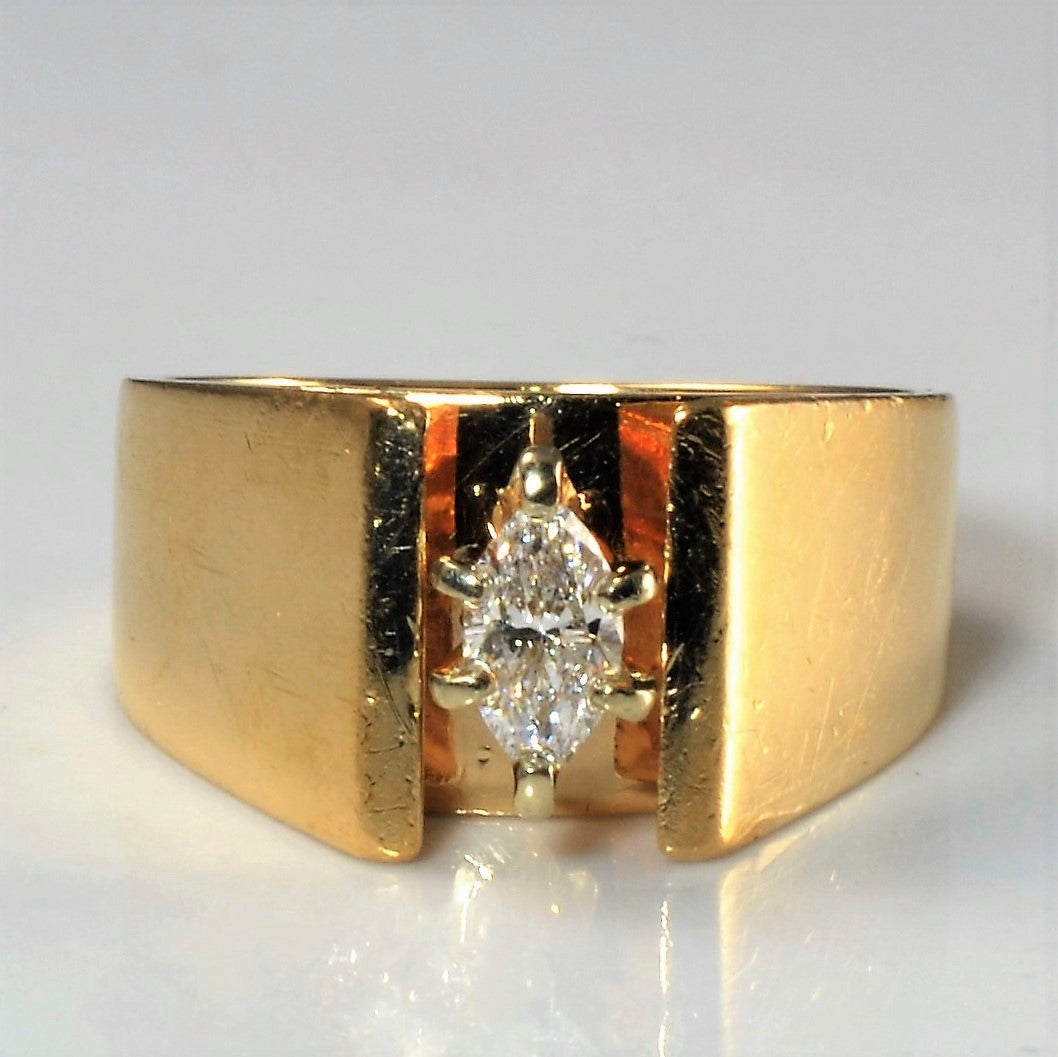 Tapered Marquise Diamond Ring | 0.22ct | SZ 4.5 |