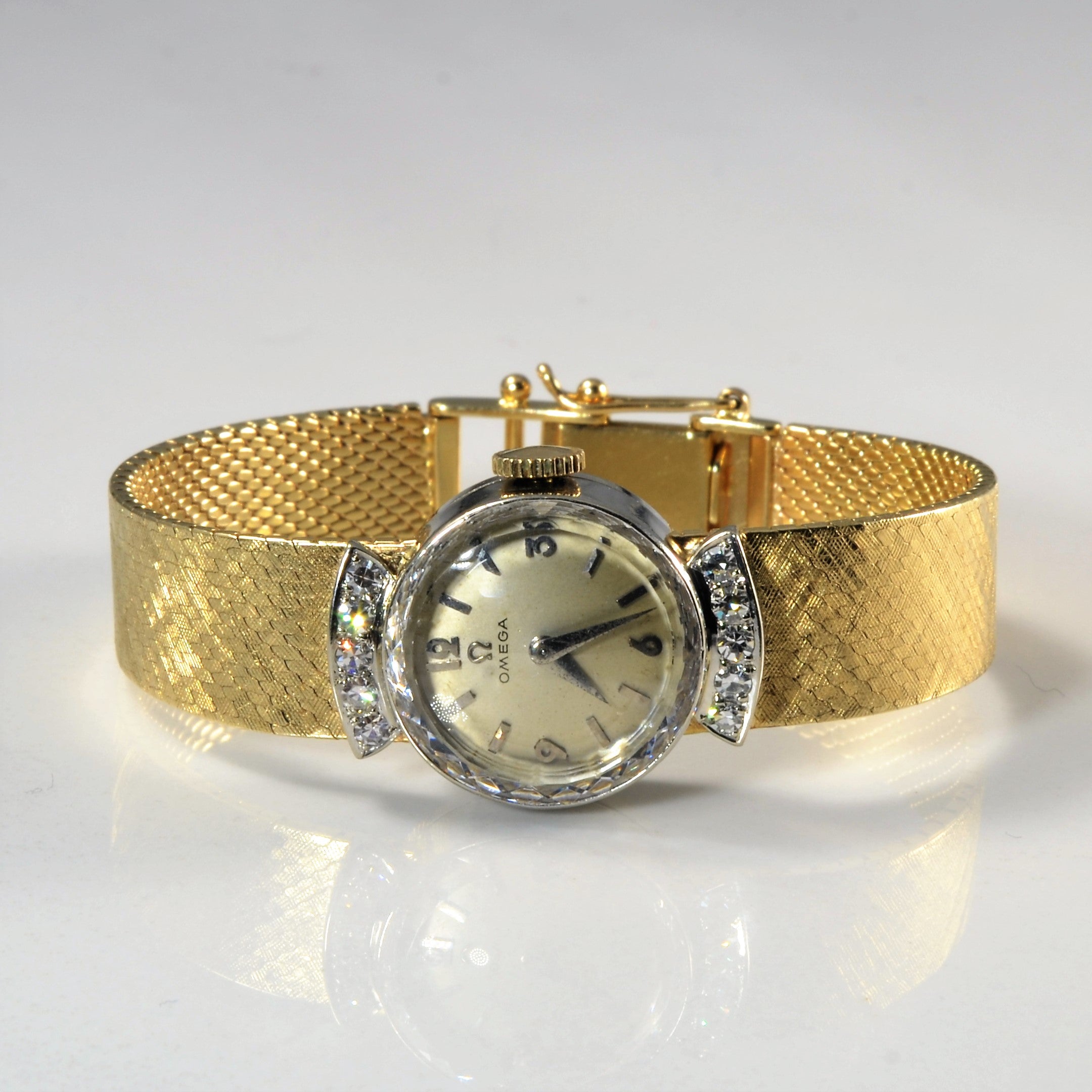 Omega' Gold Diamond Watch | 0.30ctw | 5.5" |