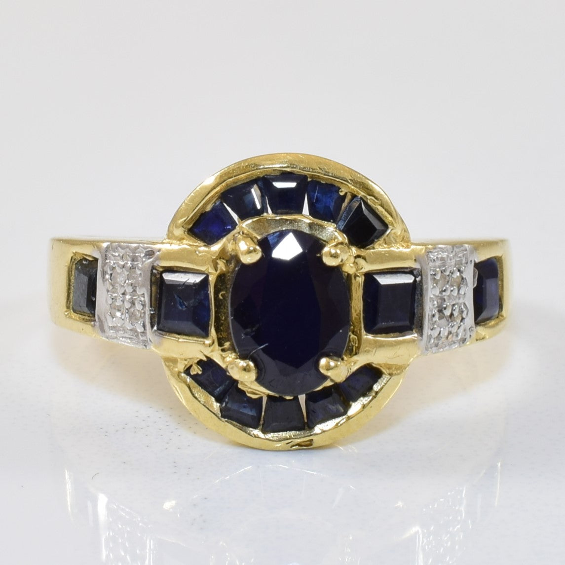 Mixed Cut Sapphire & Diamond Ring | 2.00ctw, 0.02ctw | SZ 8.25 |