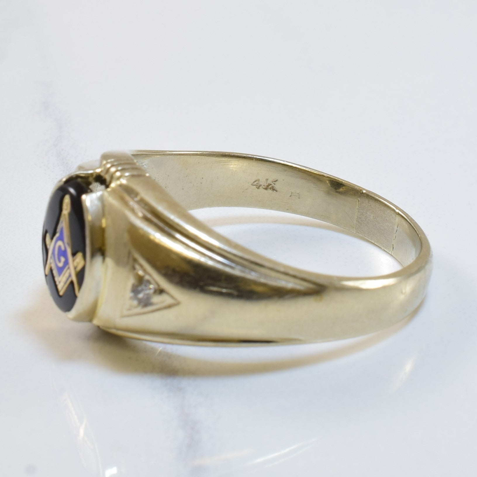 Enamelled Mason Ring | 1.20ct | SZ 13.25 |