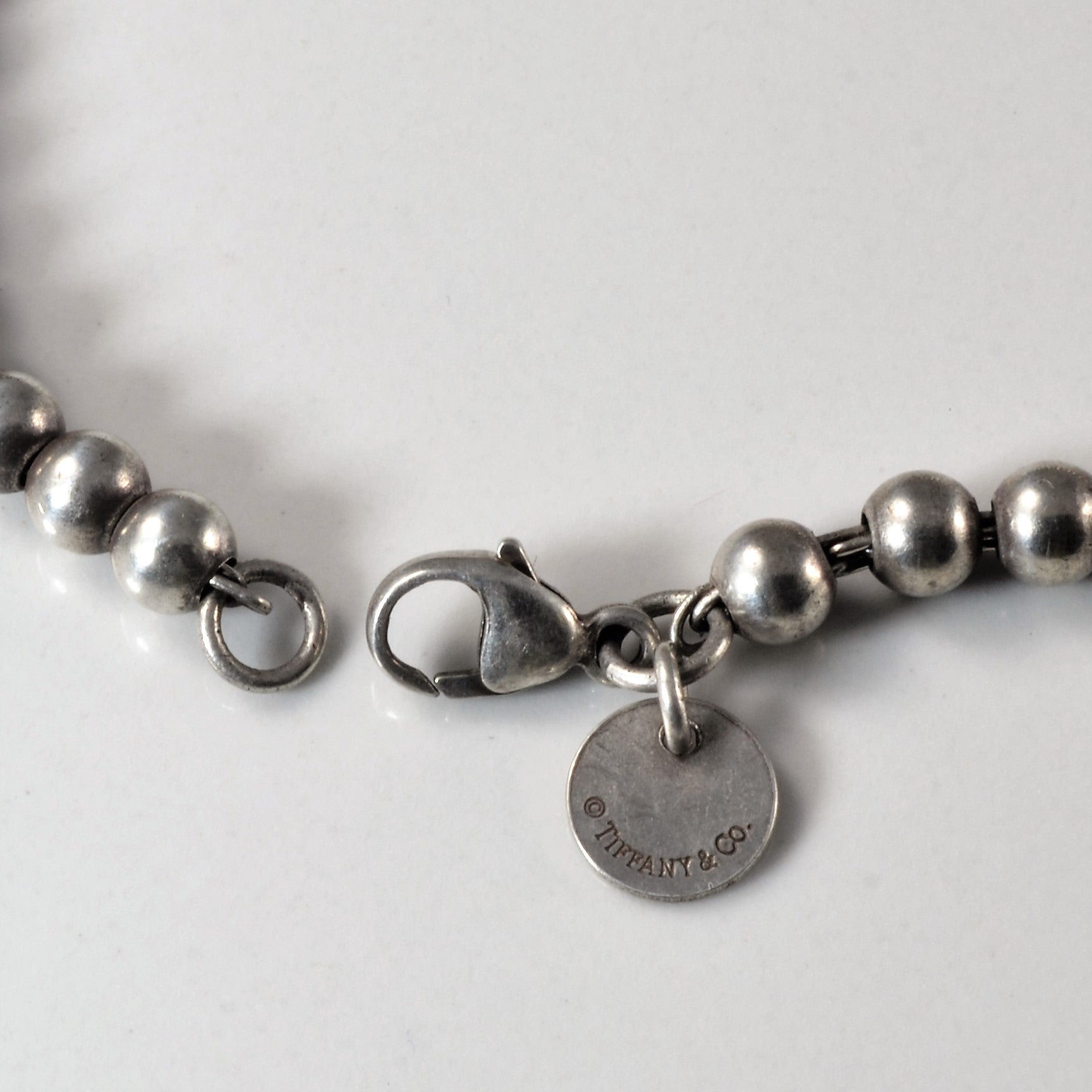 'Tiffany & Co.' Mini Heart Tag Bead Bracelet | 6.25