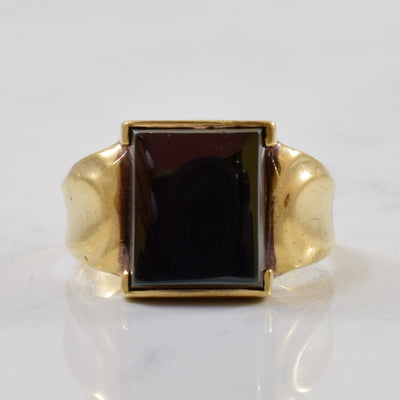 Rectangle Hematite Cabochon Ring | 9.00ct | SZ 9 |