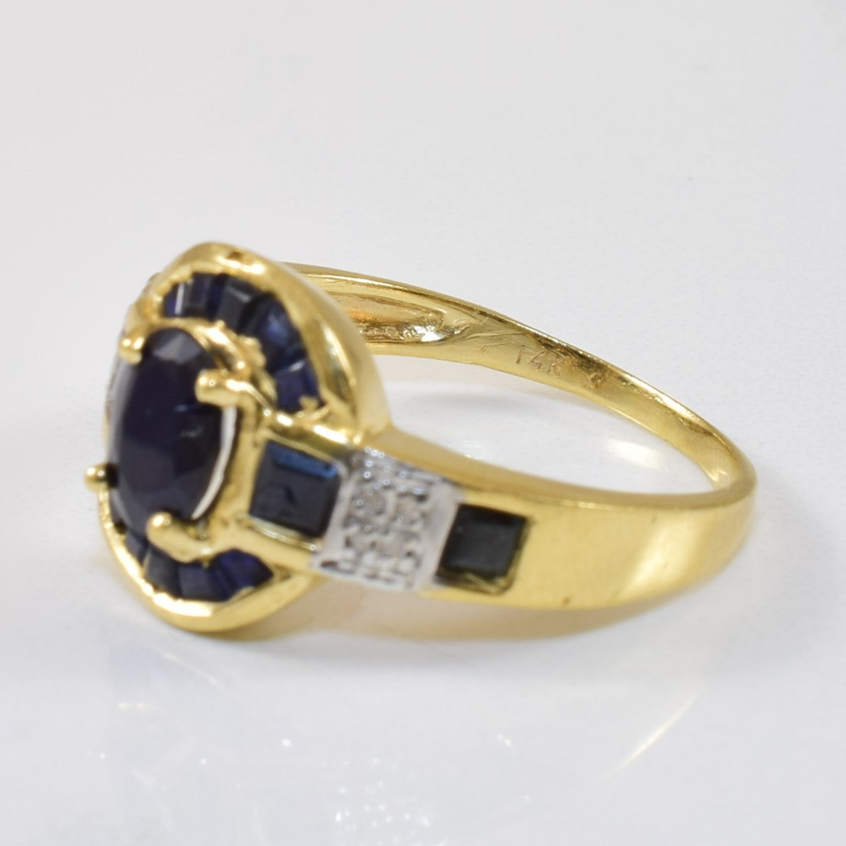 Mixed Cut Sapphire & Diamond Ring | 2.00ctw, 0.02ctw | SZ 8.25 |