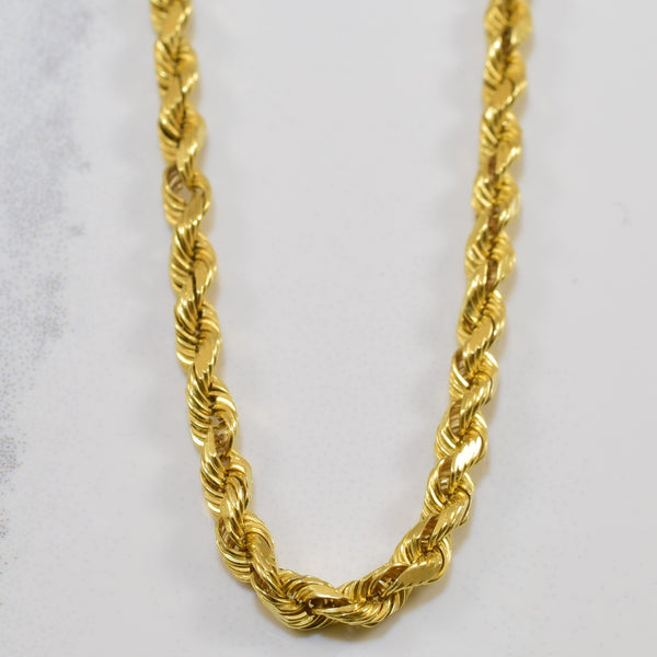 14k Yellow Gold French Rope Chain | 19