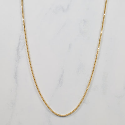 10k Yellow Gold Box Chain | 16