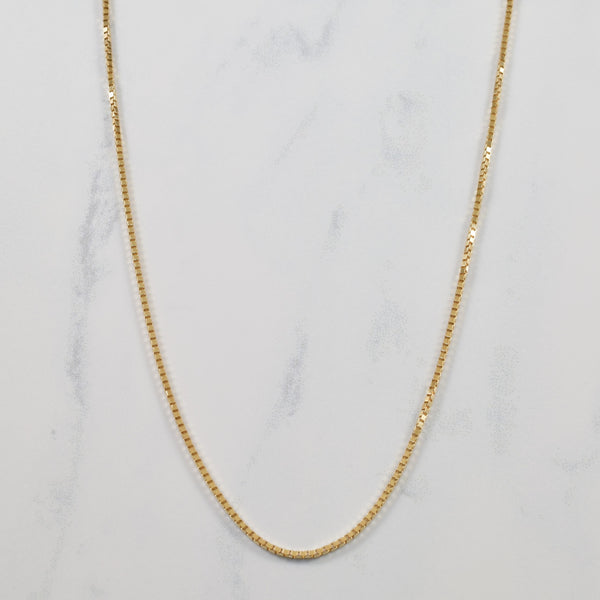 10k Yellow Gold Box Chain | 16