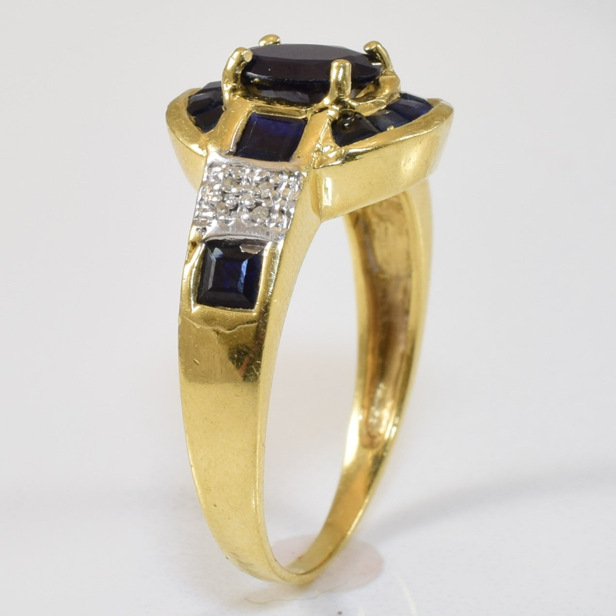 Mixed Cut Sapphire & Diamond Ring | 2.00ctw, 0.02ctw | SZ 8.25 |