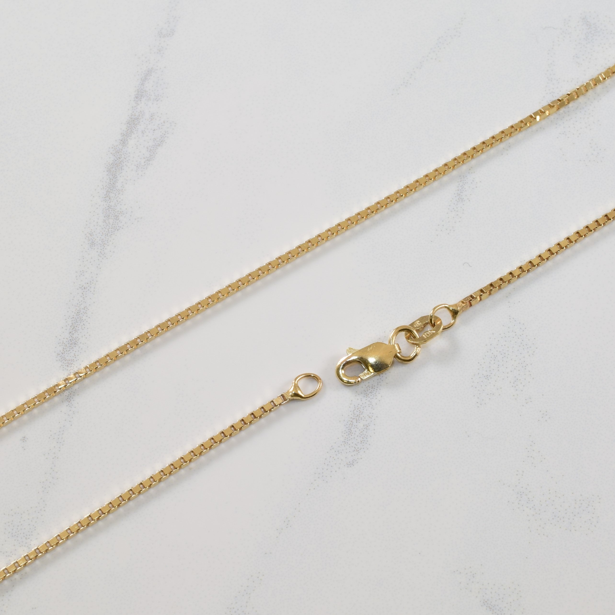 10k Yellow Gold Box Chain | 16" |