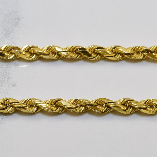 14k Yellow Gold French Rope Chain | 19