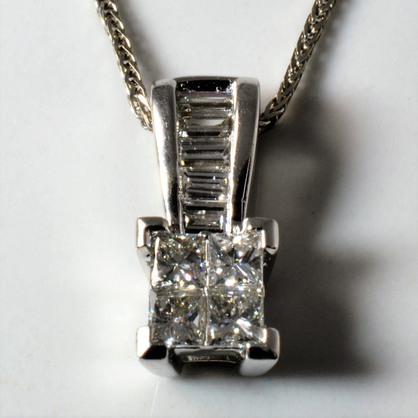 Cluster Diamond Pendant Necklace | 0.62ctw | 18