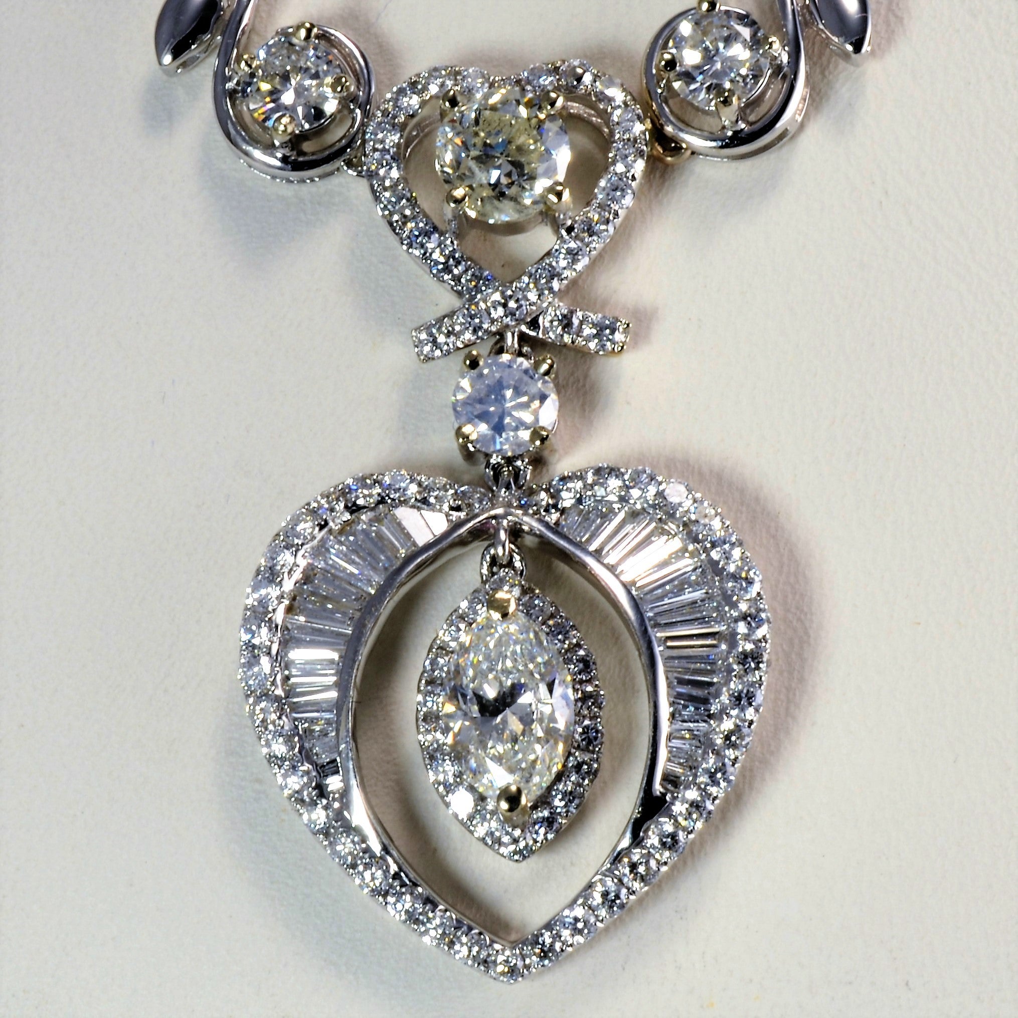 Ornate Art Deco Inspired Diamond Necklace | 6.20 ctw, 18''|