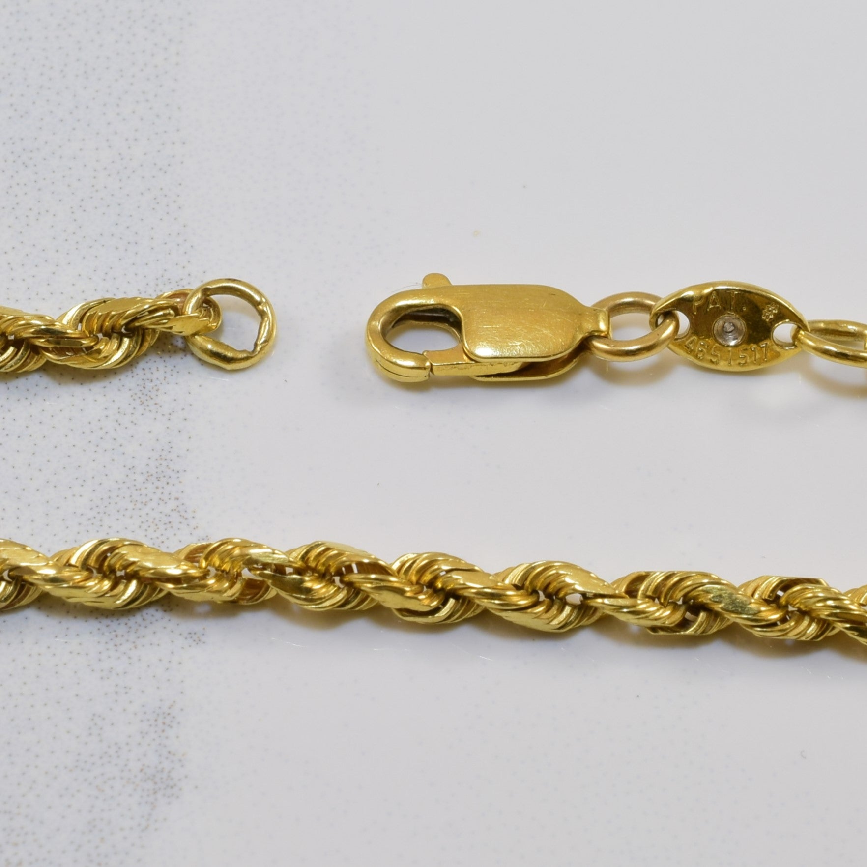 14k Yellow Gold French Rope Chain | 19" |