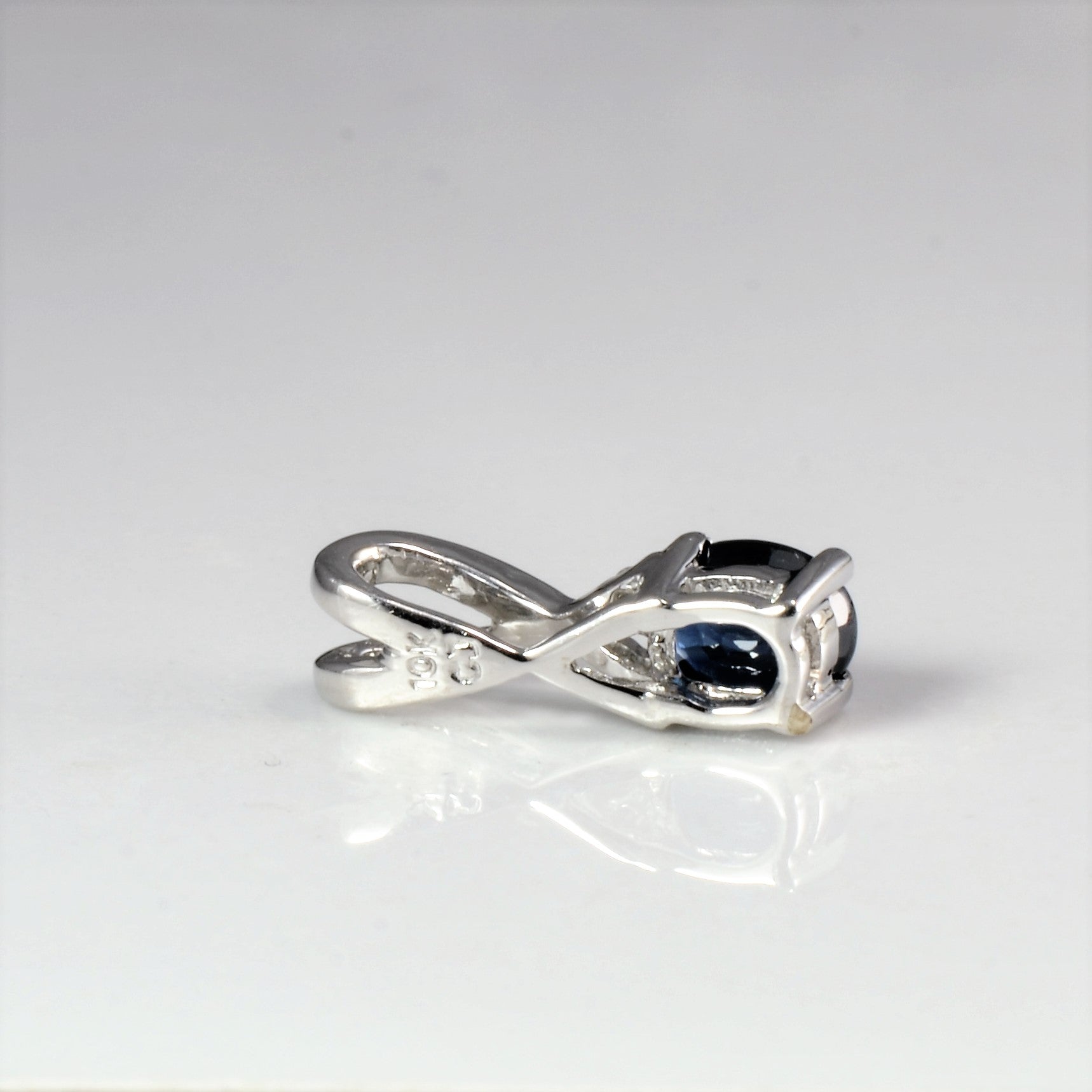 Sapphire & Diamond Drop Pendant | 0.01 ctw |
