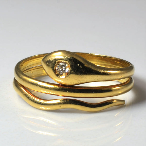 Diamond Serpent Wrap Ring | 0.035ct | SZ 8 |