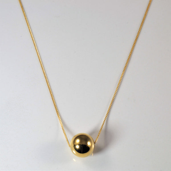 Simple Gold Bead Necklace | 15