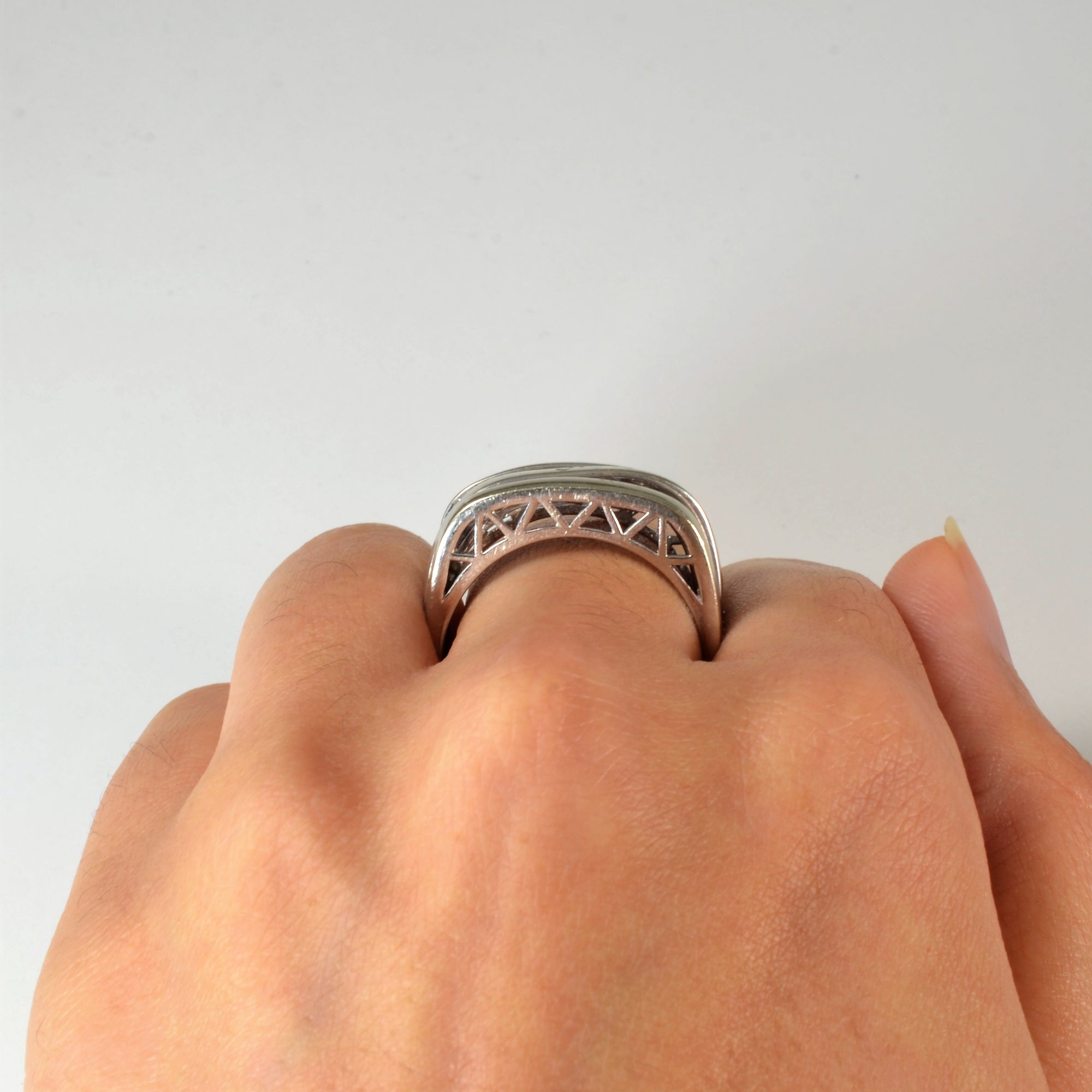 Intertwined White Gold Ring | SZ 10.25 |