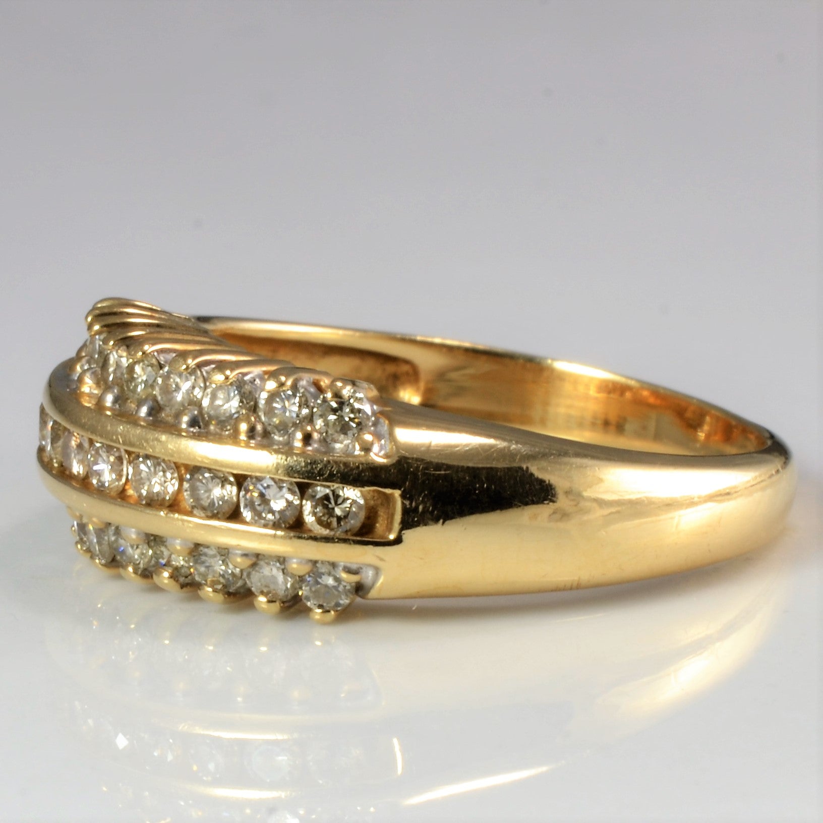 Triple Row Channel Diamond Ring | 0.40 ctw, SZ 6.75 |