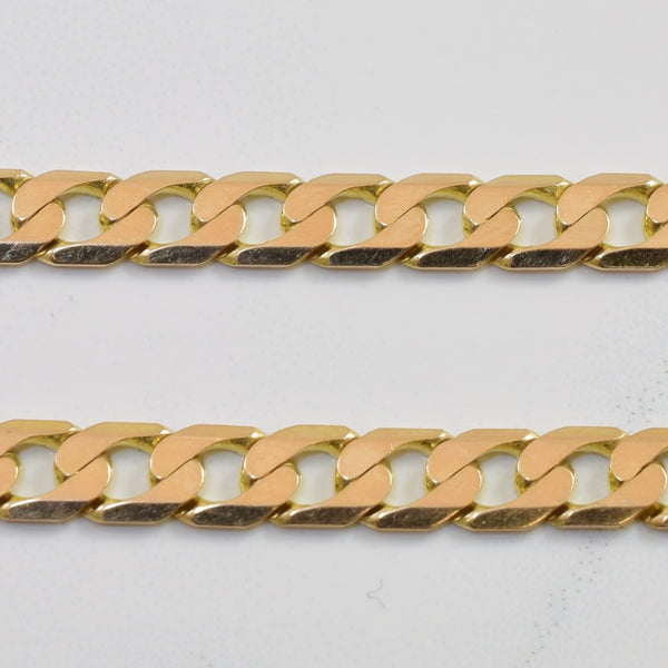 10k Yellow Gold Curb Chain | 22.5