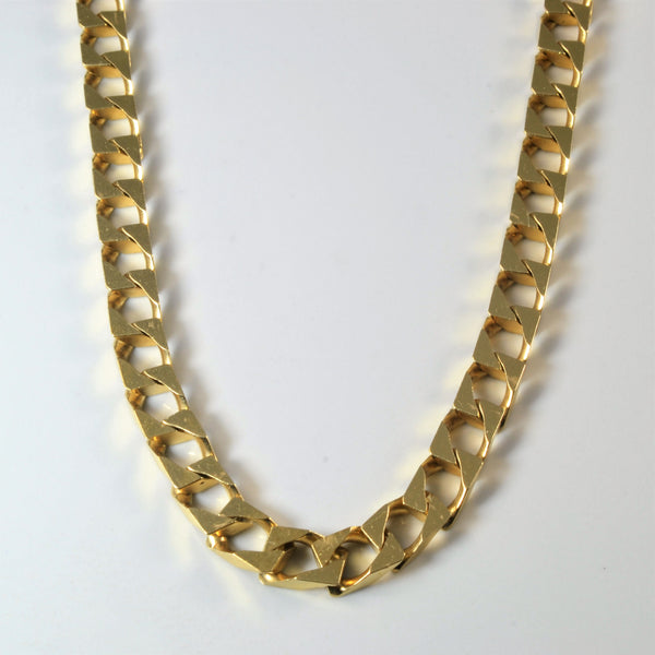 18k Square Curb Link Chain | 17