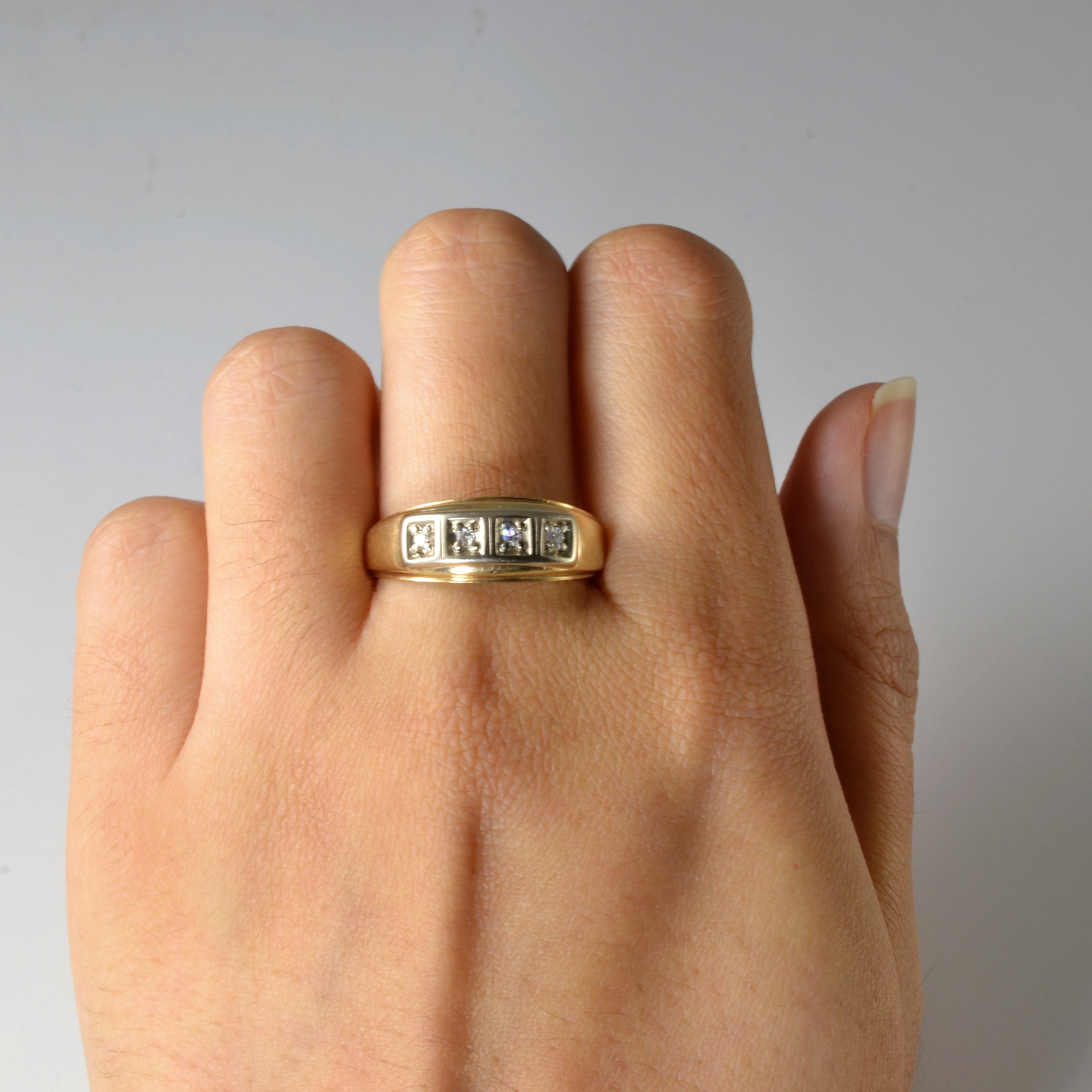 Four Stone Diamond Ring | 0.06ctw | SZ 8.75 |