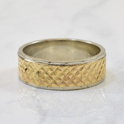 Two Tone Crosshatched Band | SZ 6 |