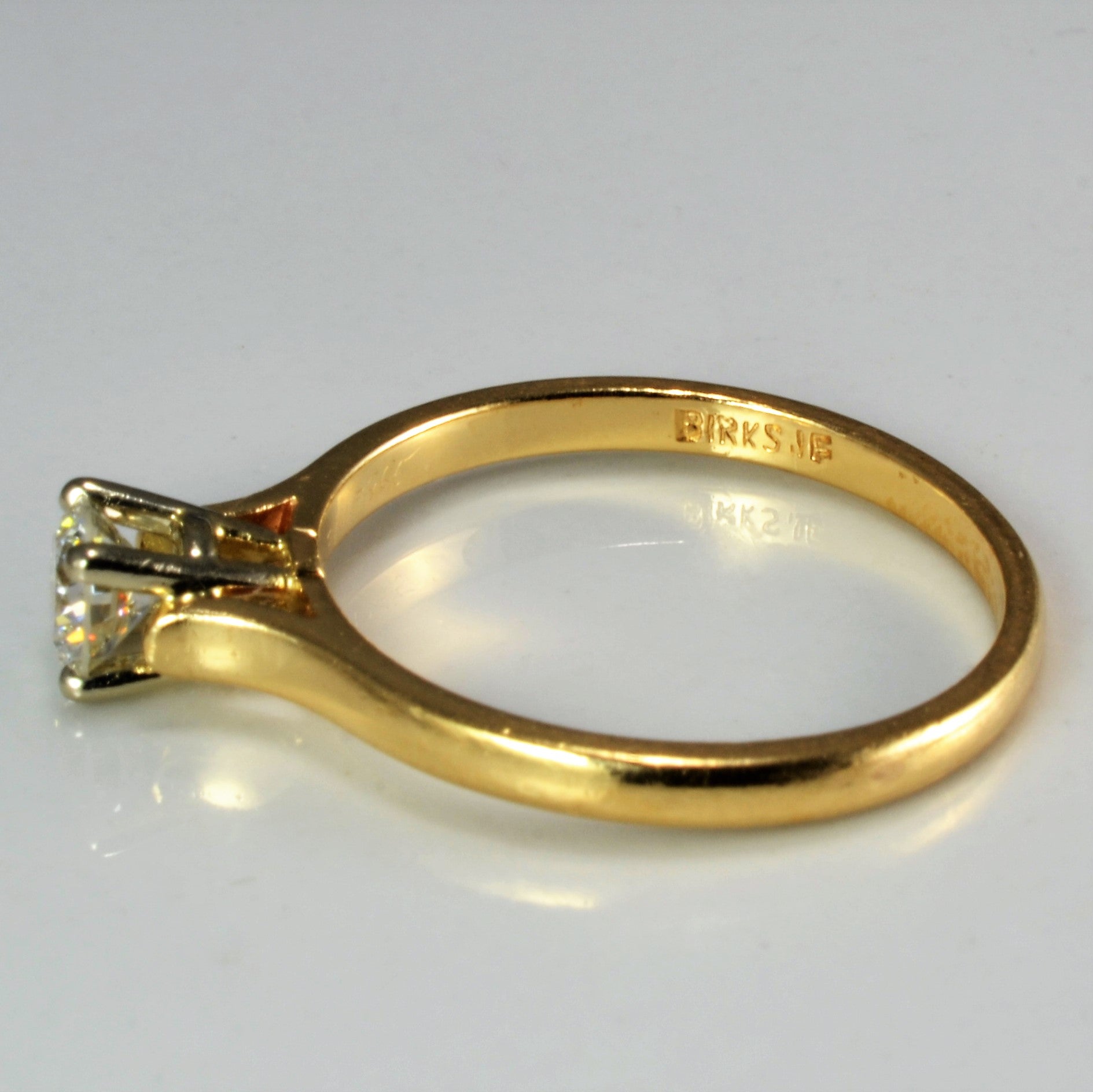 'Birks' Solitaire Diamond Engagement Ring | 0.34 ct | SZ 6.75 |