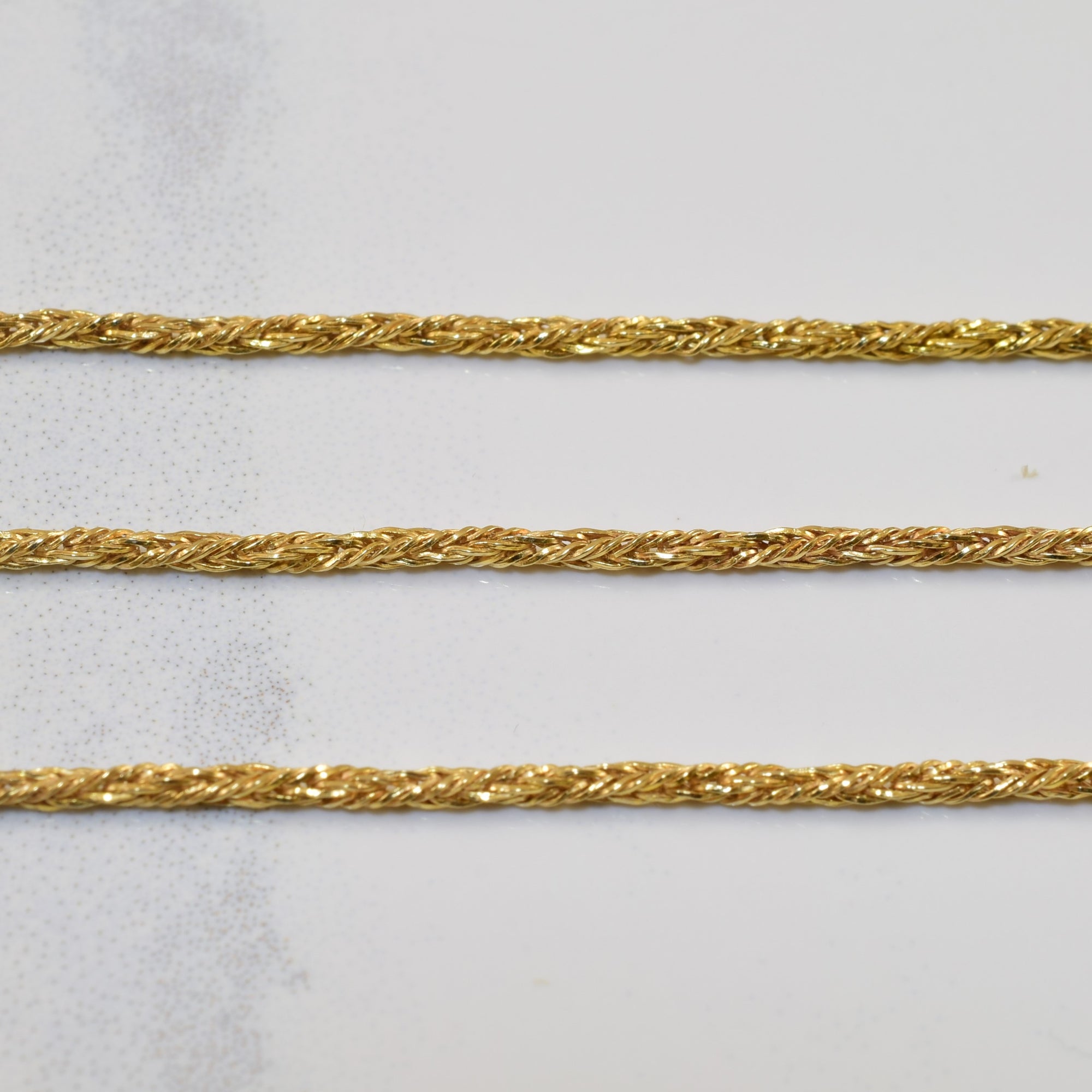 10k Yellow Gold Twisted Wheat Chain 18" 100 Ways